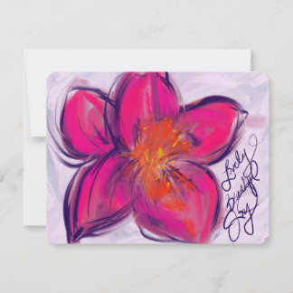 Lovely, Beautiful, Joy Bright Flower Note Card