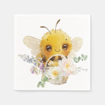 Lovely Bee Cocktail Napkins
