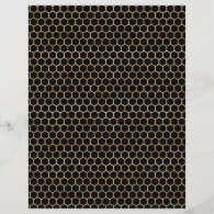 Lovely Bee Gold Honeycomb Scrapbook Paper Sheet