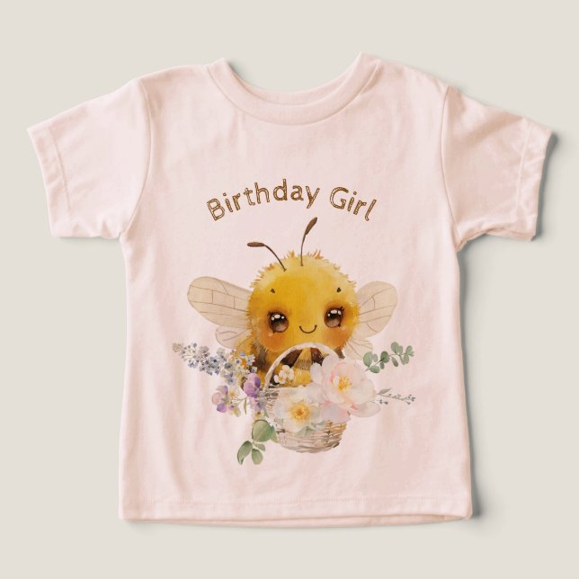 Lovely Bee  Toddler T-shirt (Design Front)