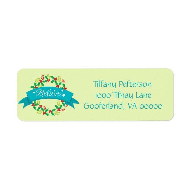 Lovely Believe Christmas Label (Front)