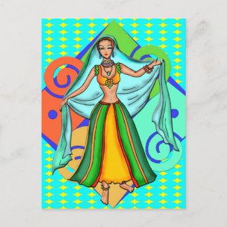 Lovely Belly Dancing Girl Postcard