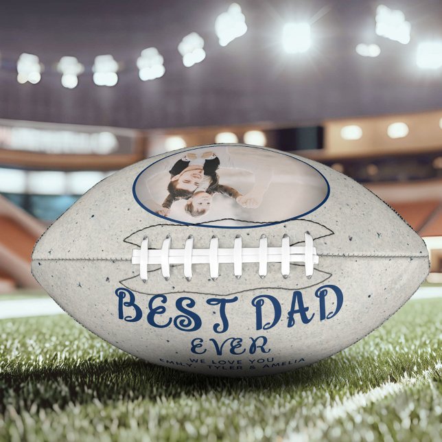 Lovely Best Dad Modern Script Custom Photo  Football (Creator Uploaded)
