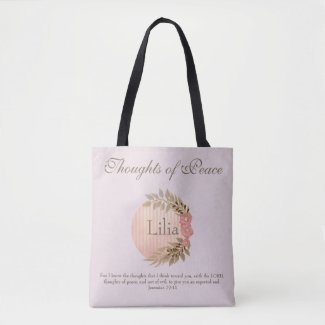 Lovely Bible Verse on Peace Tote Bag