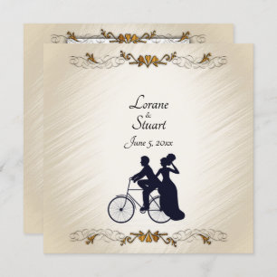 Lovely Bicycle Wedding Theme Invitation