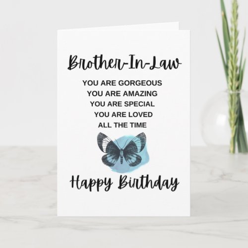 Lovely Birthday Message For Your Brother_In_Law Card