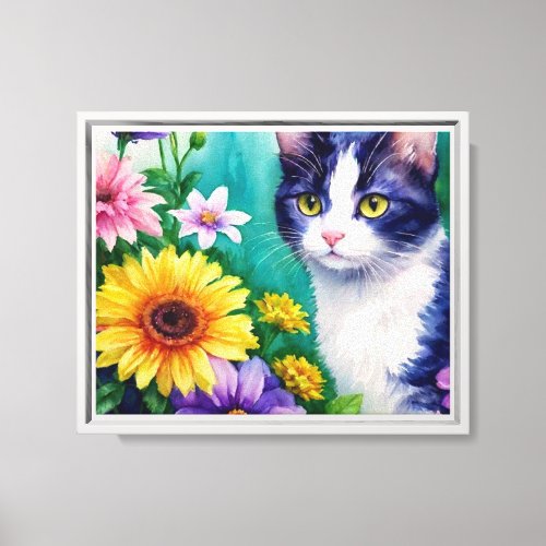 Lovely Black Cat Canvas Print