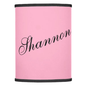 Lovely Black Letters with Pink: Lamp Shade