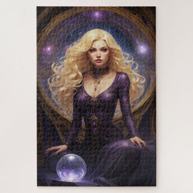 Lovely Blonde Fortune Teller Jigsaw Puzzle (Vertical)