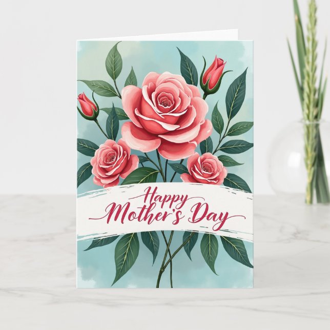Lovely Blooms For Mom Card (Front)