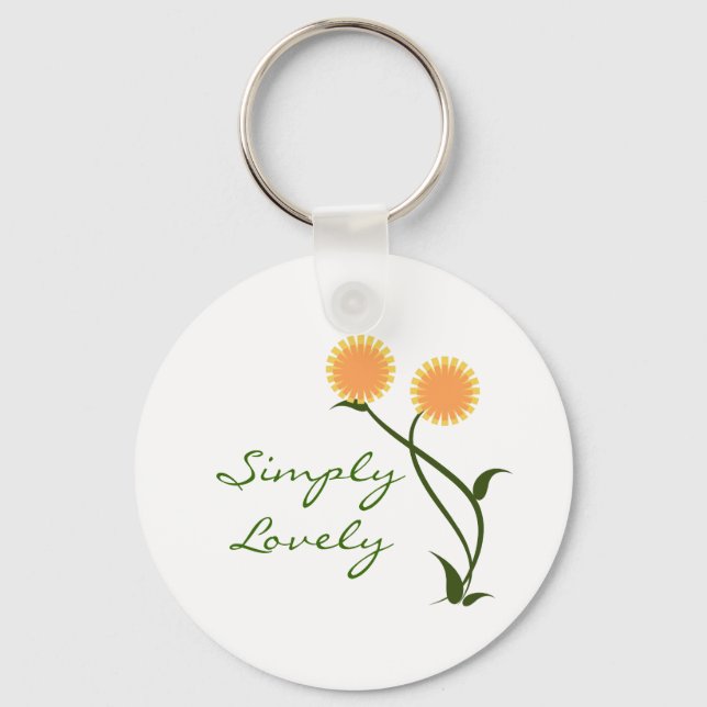 Lovely Blooms Keychain, Orange Keychain (Front)