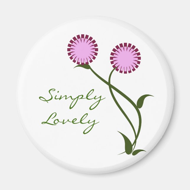 Lovely Blooms Magnet, Lavender Magnet (Front)