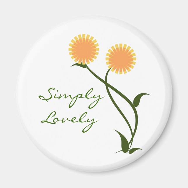 Lovely Blooms Magnet, Orange Magnet (Front)
