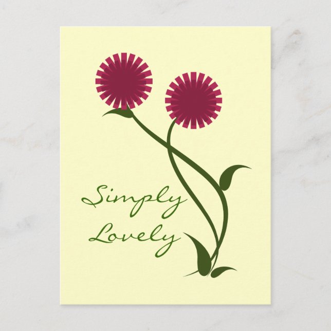 Lovely Blooms Postcard, Fuchsia Postcard (Front)