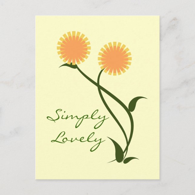 Lovely Blooms Postcard, Orange Postcard (Front)