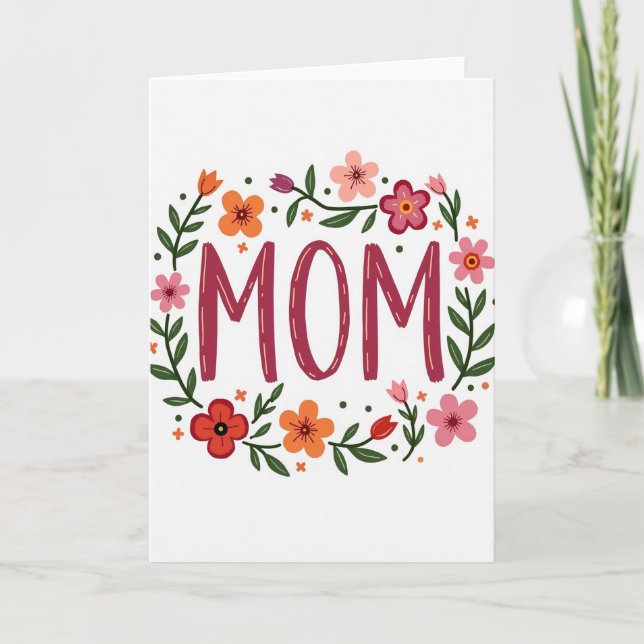 Lovely Blossoms Mom Tribute Card (Front)