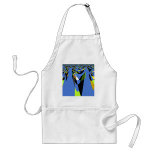 Lovely Blue African Tribal Motif Pattern Art Print Adult Apron