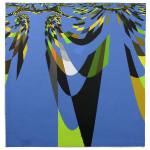 Lovely Blue African Tribal Motif Pattern Art Print Napkin