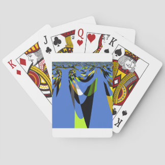 Lovely Blue African Tribal Motif Pattern Art Print Poker Cards
