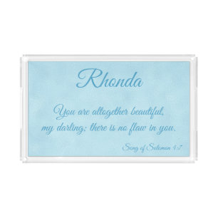 Lovely Blue Altogether Beautiful Acrylic Tray