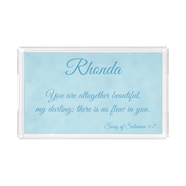 Lovely Blue Altogether Beautiful Acrylic Tray (Front)