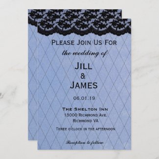 Lovely Blue and Black Lace Wedding