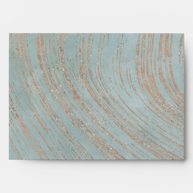Lovely Blue and Copper Streaks Envelope (Front)