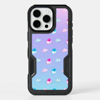 Lovely Blue and Pink Paper Plane Letter and Envelo iPhone 16 Pro Max Case