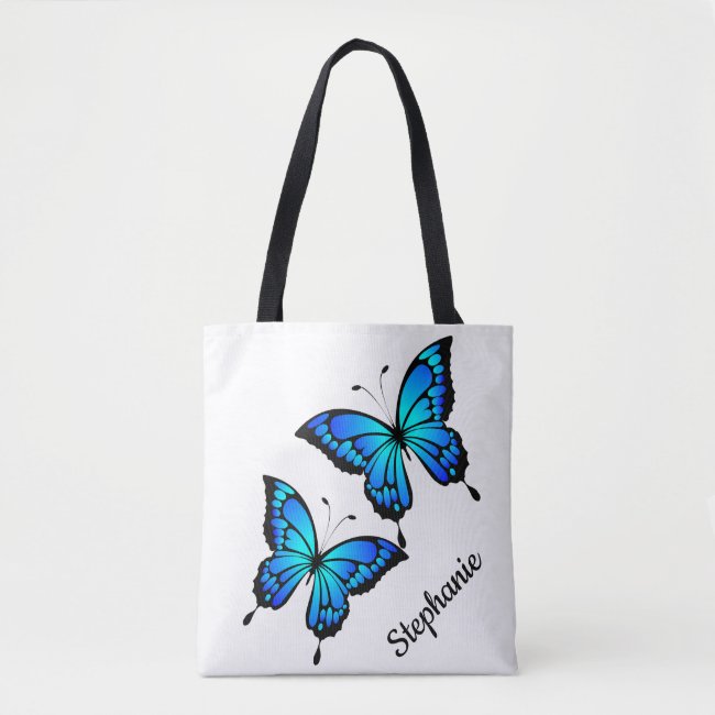 Lovely Blue Butterflies Tote Bag