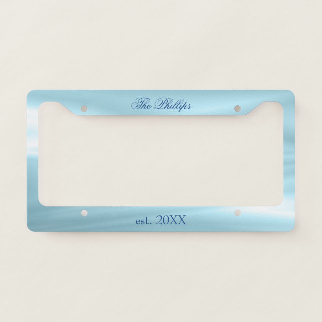 Lovely Blue family established License Plate Frame (Front)