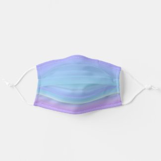 Lovely Blue Green Purple Pattern Cloth Face Mask