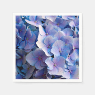 Lovely Blue Hydrangea Blossoms Napkins