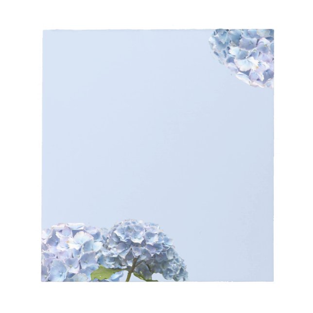 Lovely Blue Hydrangeas Notepad (Front)