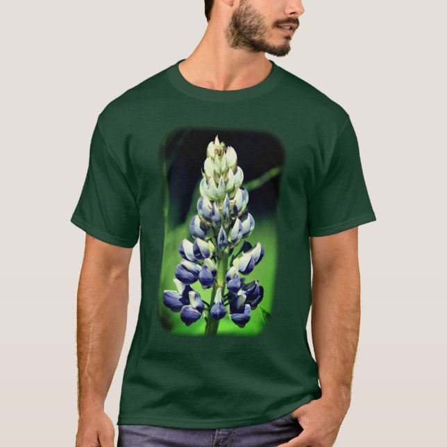 Lovely Blue Lupine Flower Nature  T-Shirt (Front)