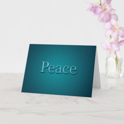 Lovely Blue Peace Custom Holiday Card