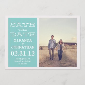Lovely Blue Photo Save The Date Invites by AllyJCat at Zazzle
