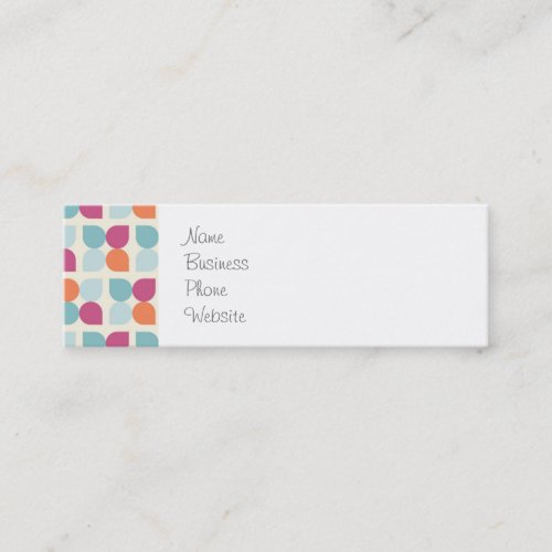 Lovely Blue Purple Peach Orange Leaf Patterns Business Card Template