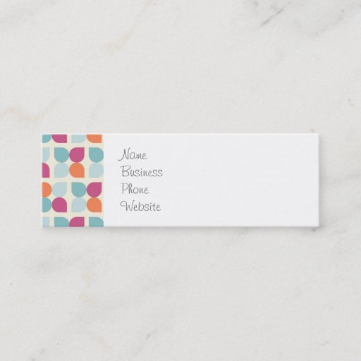 Customizable Lovely Blue Purple Peach Orange Leaf Patterns Business Card Template