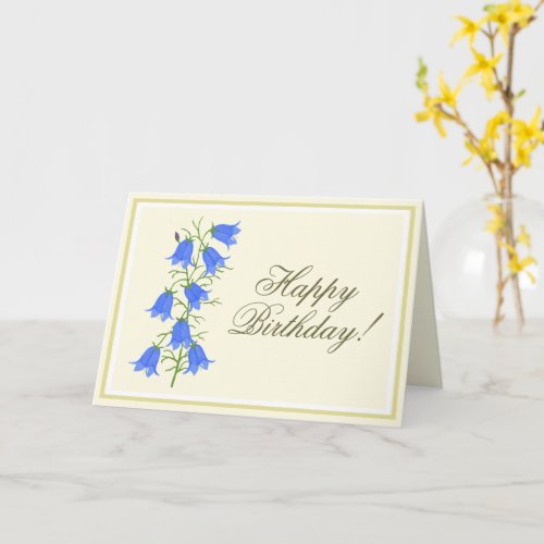 Lovely Bluebells Birthday Folded Greeting Card