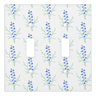 Lovely Bluebells Double Light Switch Cover