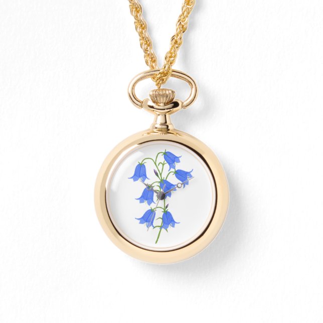 Lovely Bluebells Necklace Watch (Front)