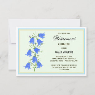 Lovely Bluebells Retirement Invitation Card