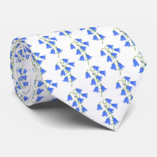 Lovely Bluebells White Necktie