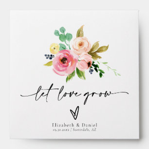 Lovely Blush Boho Wedding Favor Gift Seed Packet Envelope