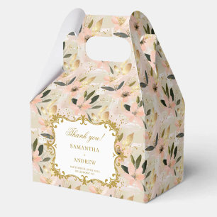 Lovely Blush Gold Boho Wedding Favor Box Keepsakes