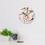 Lovely blush pink female face round clock
