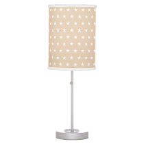Lovely Blush Pink Star Pattern Table Lamp