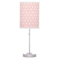 Lovely Blush Pink Star Pattern Table Lamp