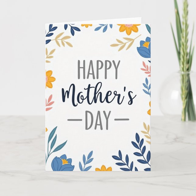 Lovely Botanical Mothers Day Card (Front)