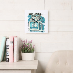 lovely brainloading design square wall clock